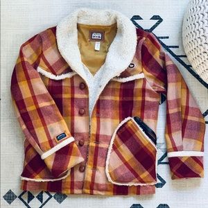 Diesel Sherpa Lined Plaid Flannel Jacket